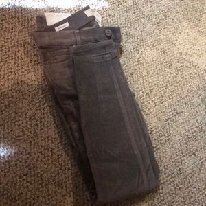 Brand new loft outlet skinny corduroy pants grey